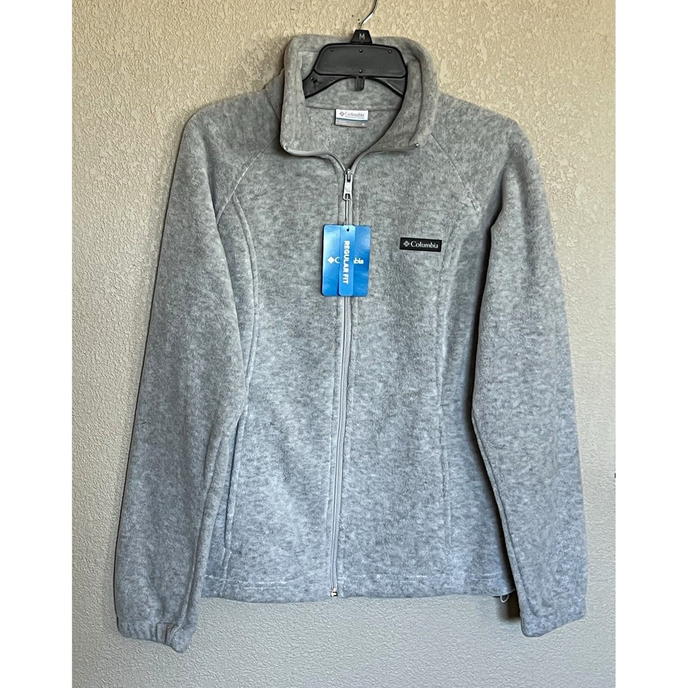 Benton Springs Columbia Women's Gray Full Zip‎ Fleece Jacket Regular Fit M